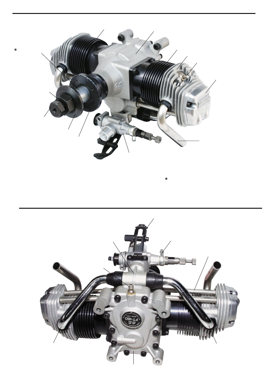 Engine parts name | O.S. Engines FT-300 Gemini User Manual | Page 4 / 17