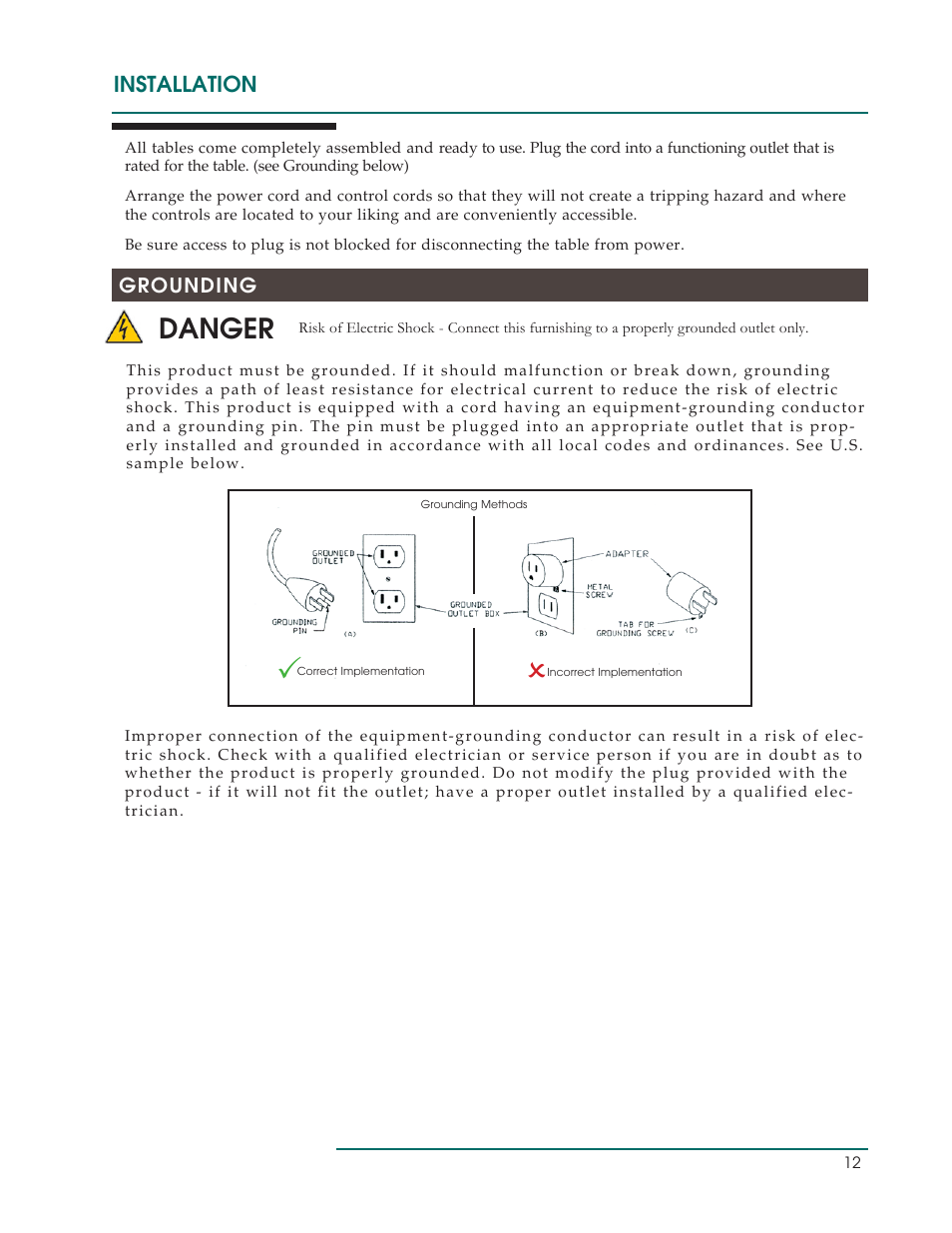 Danger, Installation | Oakworks Ultrasound / PG Series Rev.B User Manual | Page 15 / 36