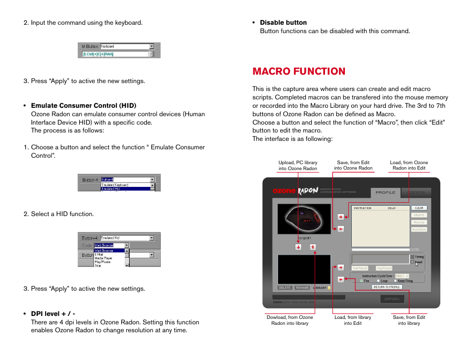 Macro function | Ozone Gaming Radon Opto User Manual | Page 5 / 9