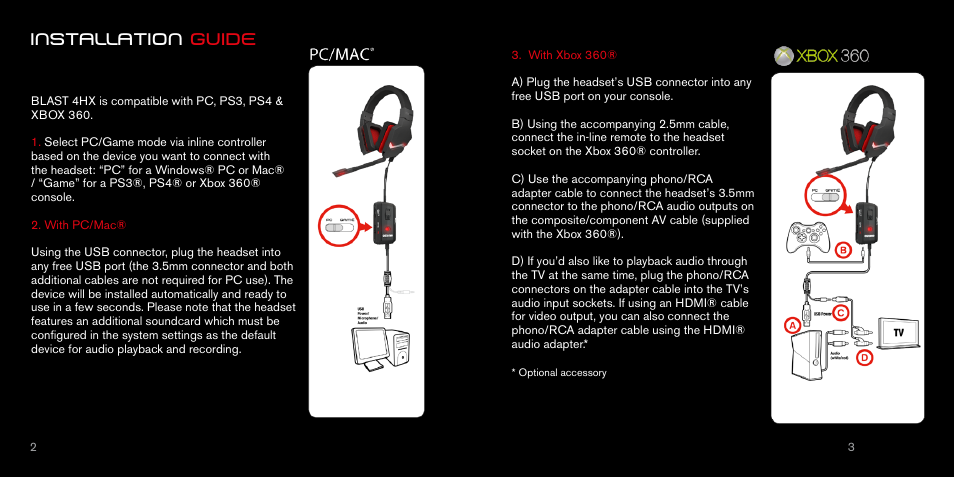 Installation guide | Ozone Gaming Blast 4HX User Manual | Page 3 / 6