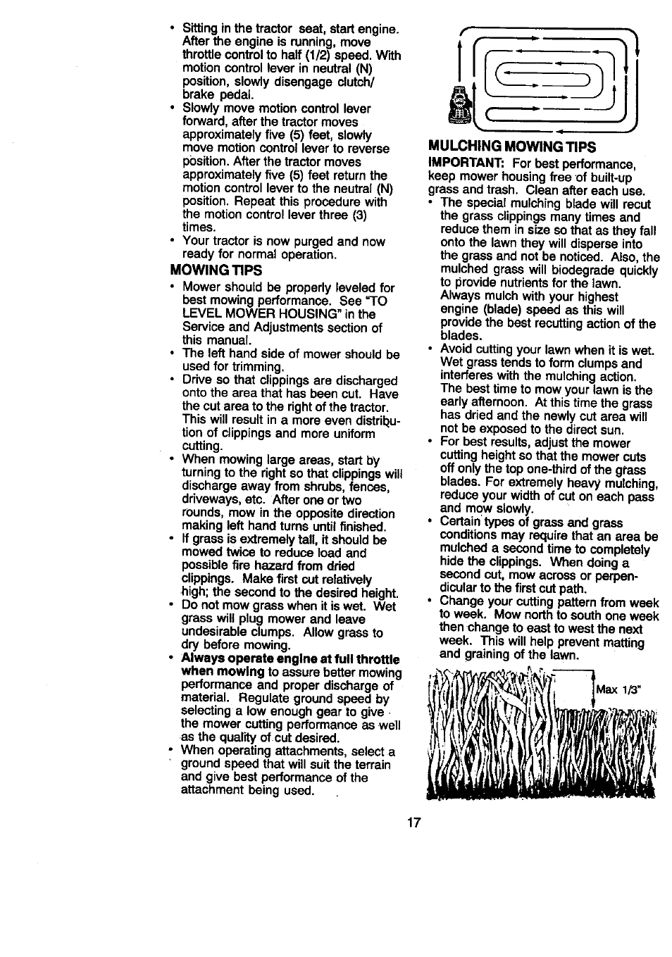 Mowing tips | Craftsman 917.270860 User Manual | Page 17 / 60