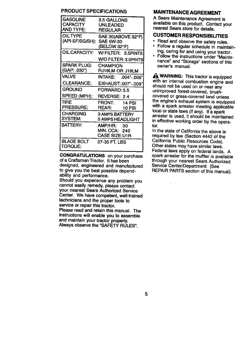 Craftsman 917.270860 User Manual | Page 5 / 60