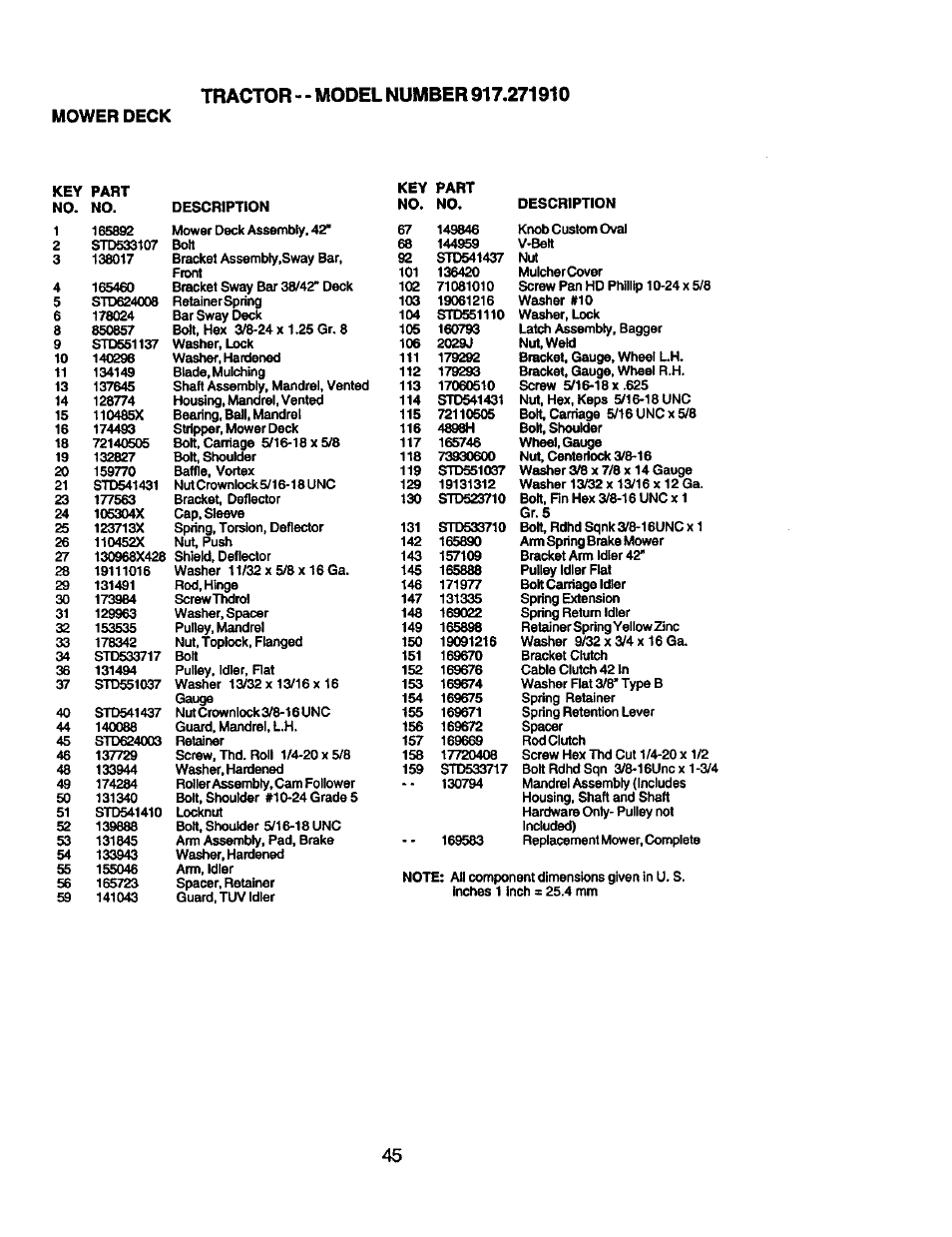 Craftsman 917.271910 User Manual | Page 45 / 56