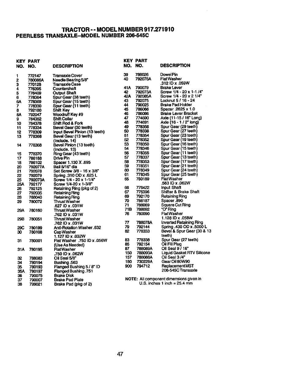 Craftsman 917.271910 User Manual | Page 47 / 56