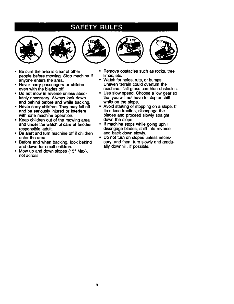 Safety rules | Craftsman 917.271910 User Manual | Page 5 / 56