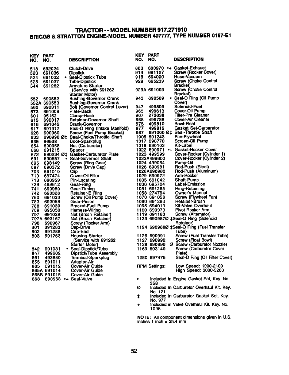 Craftsman 917.271910 User Manual | Page 52 / 56