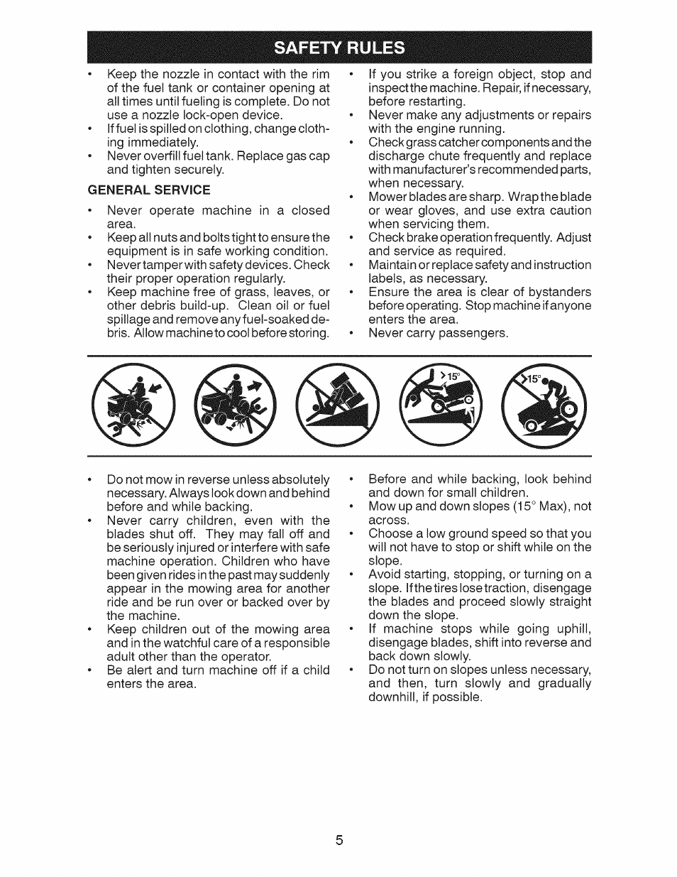 Safety rules | Craftsman 917.28925 User Manual | Page 5 / 64