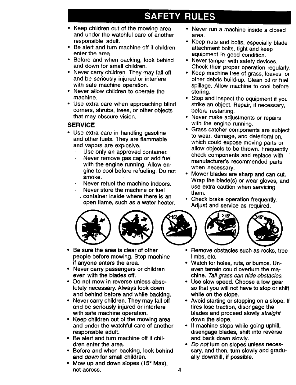 Service, Safety rules | Craftsman 917.270732 User Manual | Page 4 / 60
