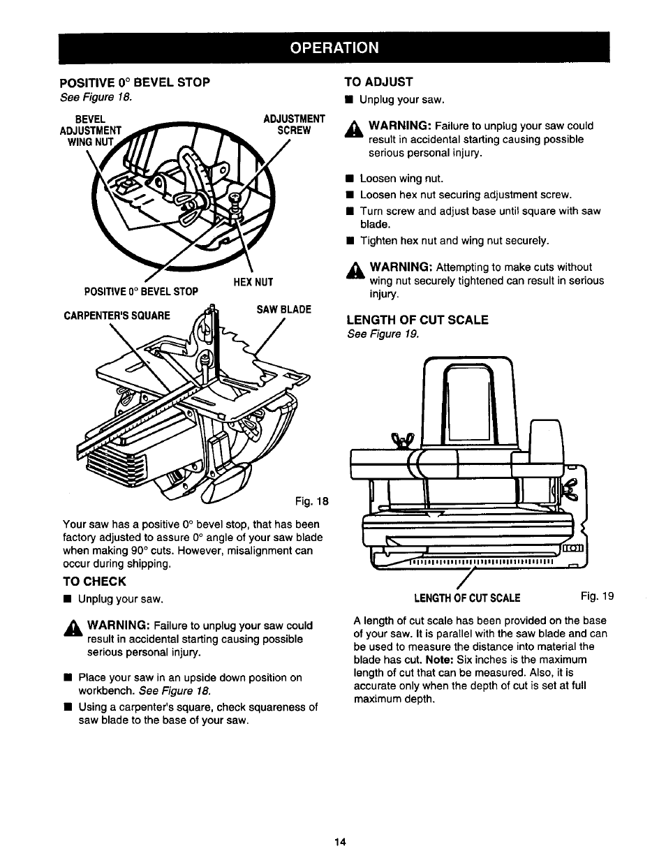 Operation | Craftsman 315.108490 User Manual | Page 14 / 20