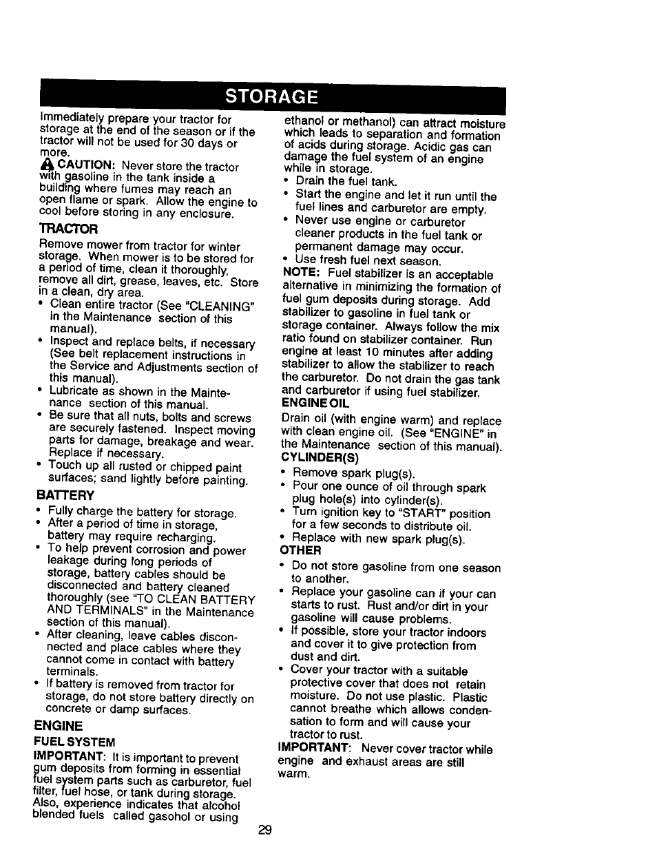 Storage, Other | Craftsman 917.270962 User Manual | Page 29 / 60