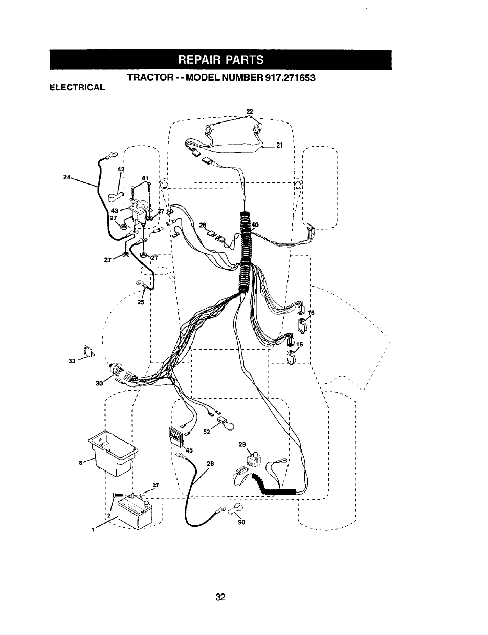 Repair parts | Craftsman 917.271653 User Manual | Page 32 / 56