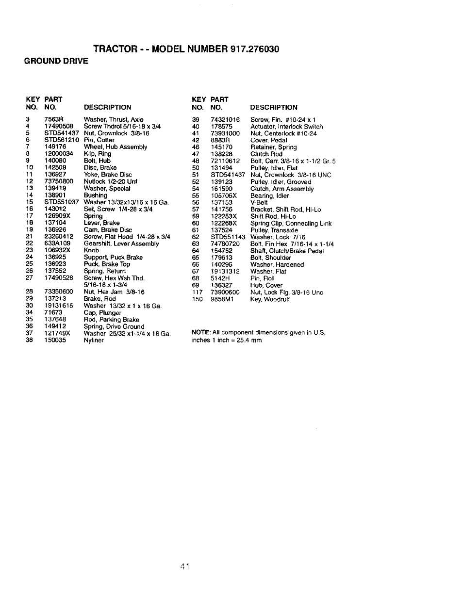 Ground drive | Craftsman 917.276030 User Manual | Page 41 / 64