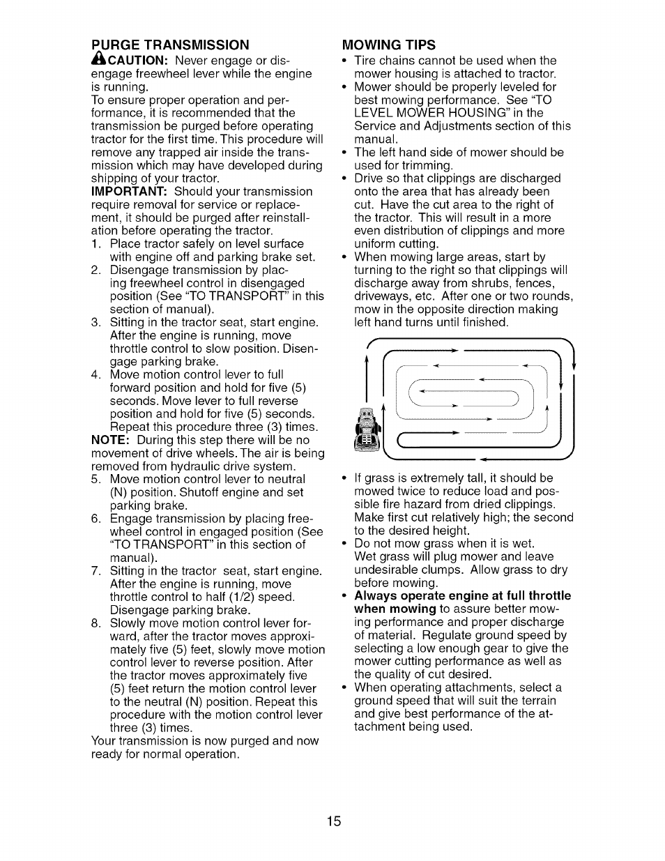 Mowing tips | Craftsman 917.276361 User Manual | Page 15 / 64