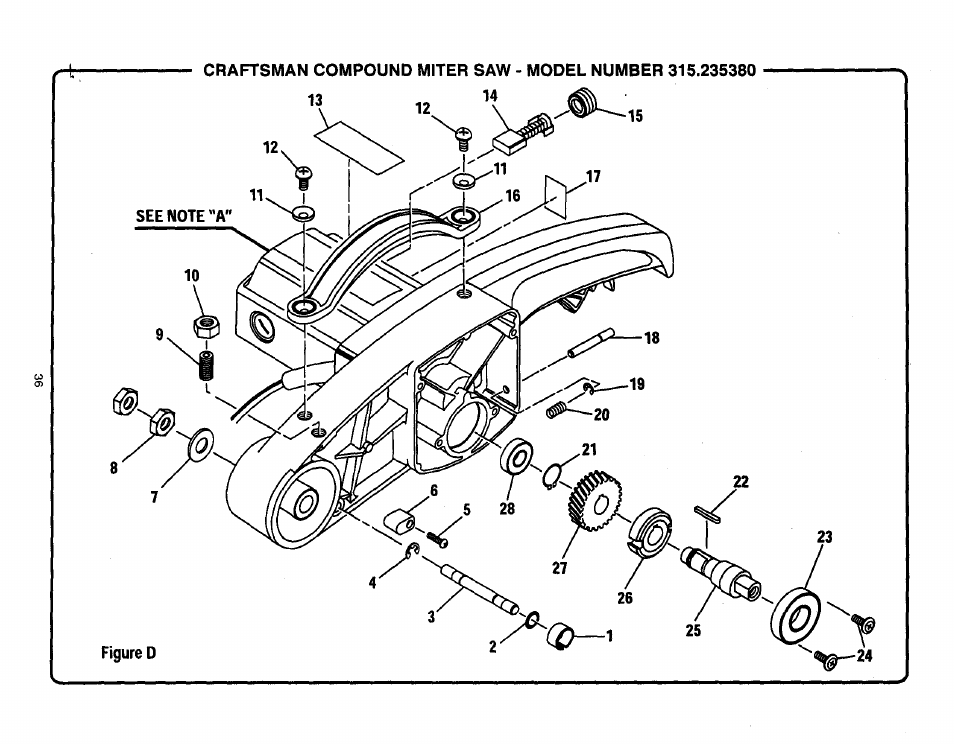 Figure d | Craftsman 315.235380 User Manual | Page 36 / 38