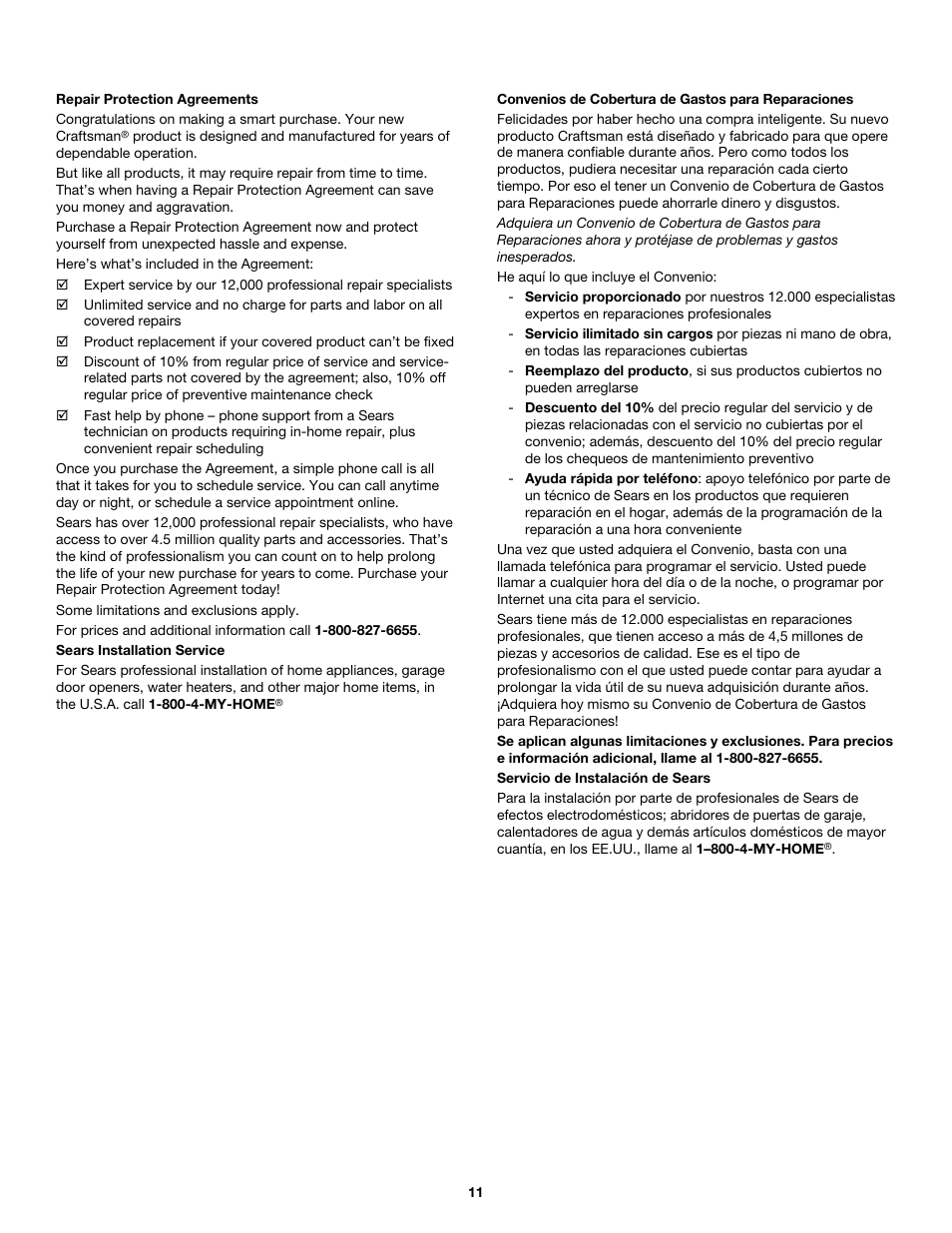 Craftsman 316.79189 User Manual | Page 11 / 28