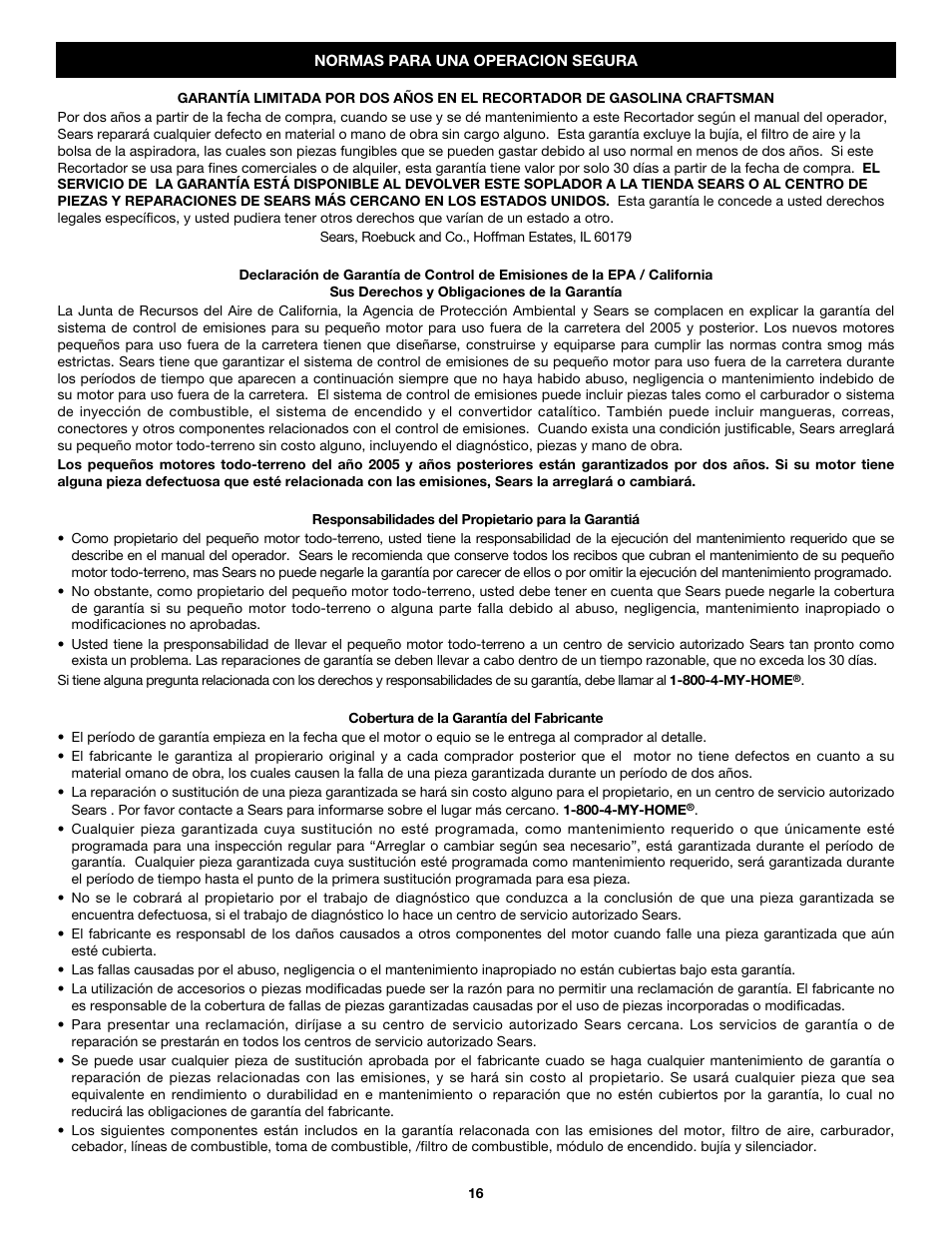 Craftsman 316.79189 User Manual | Page 16 / 28