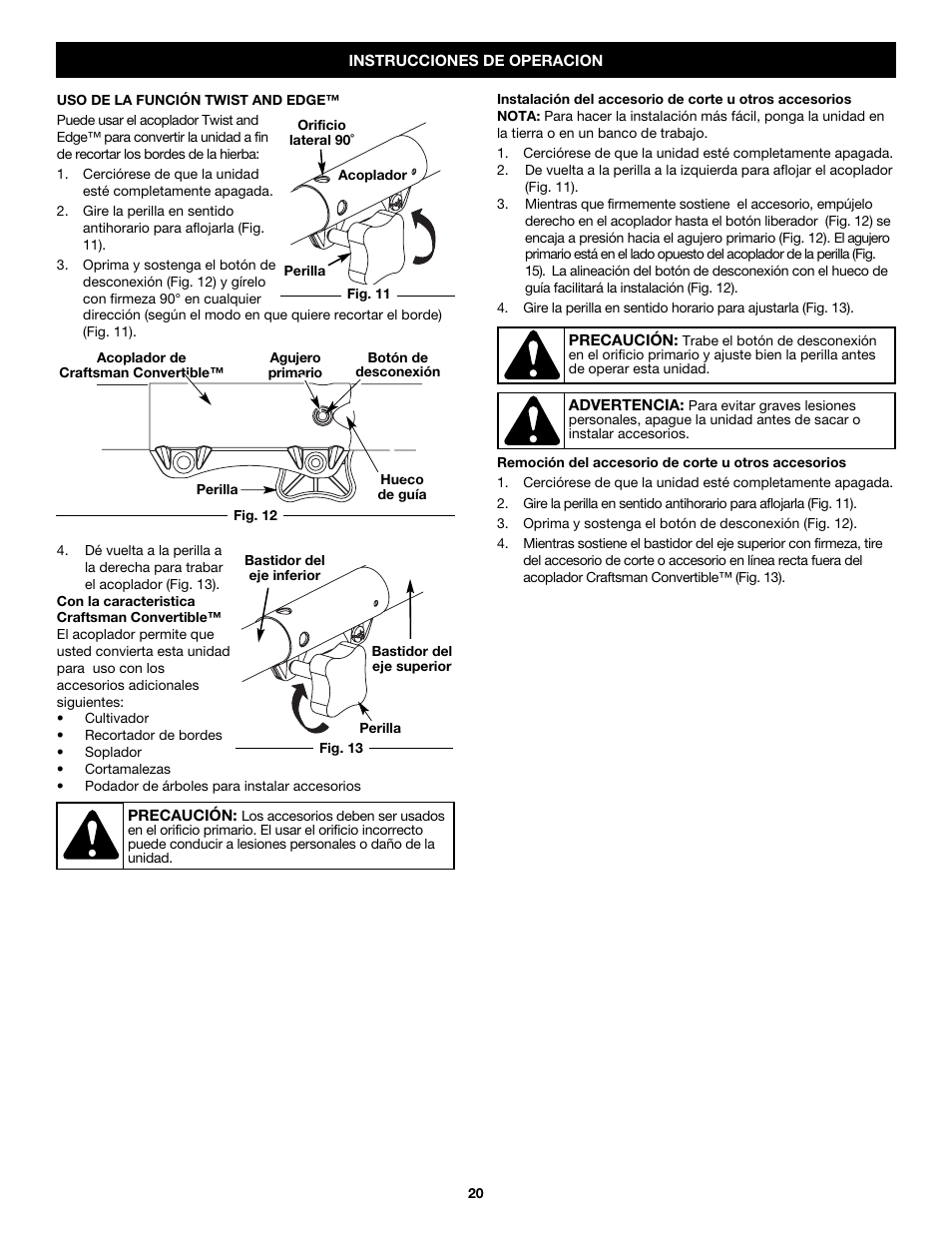 Craftsman 316.79189 User Manual | Page 20 / 28