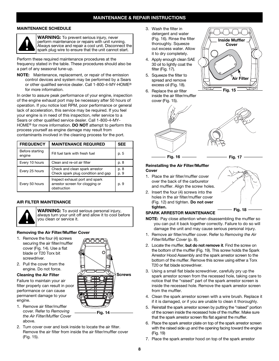 Craftsman 316.79189 User Manual | Page 8 / 28