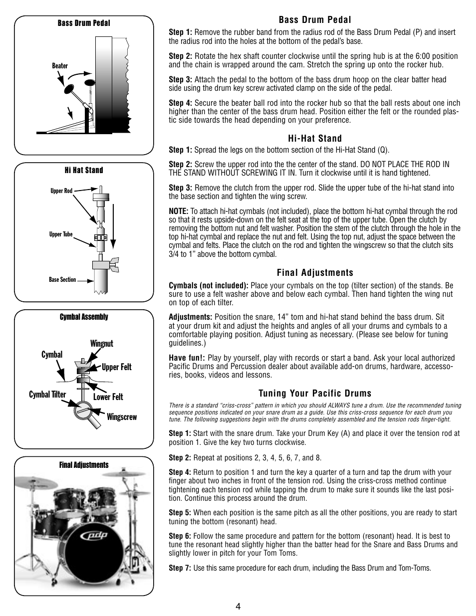 Pacific Drums & Percussion FS SERIES User Manual | Page 4 / 4