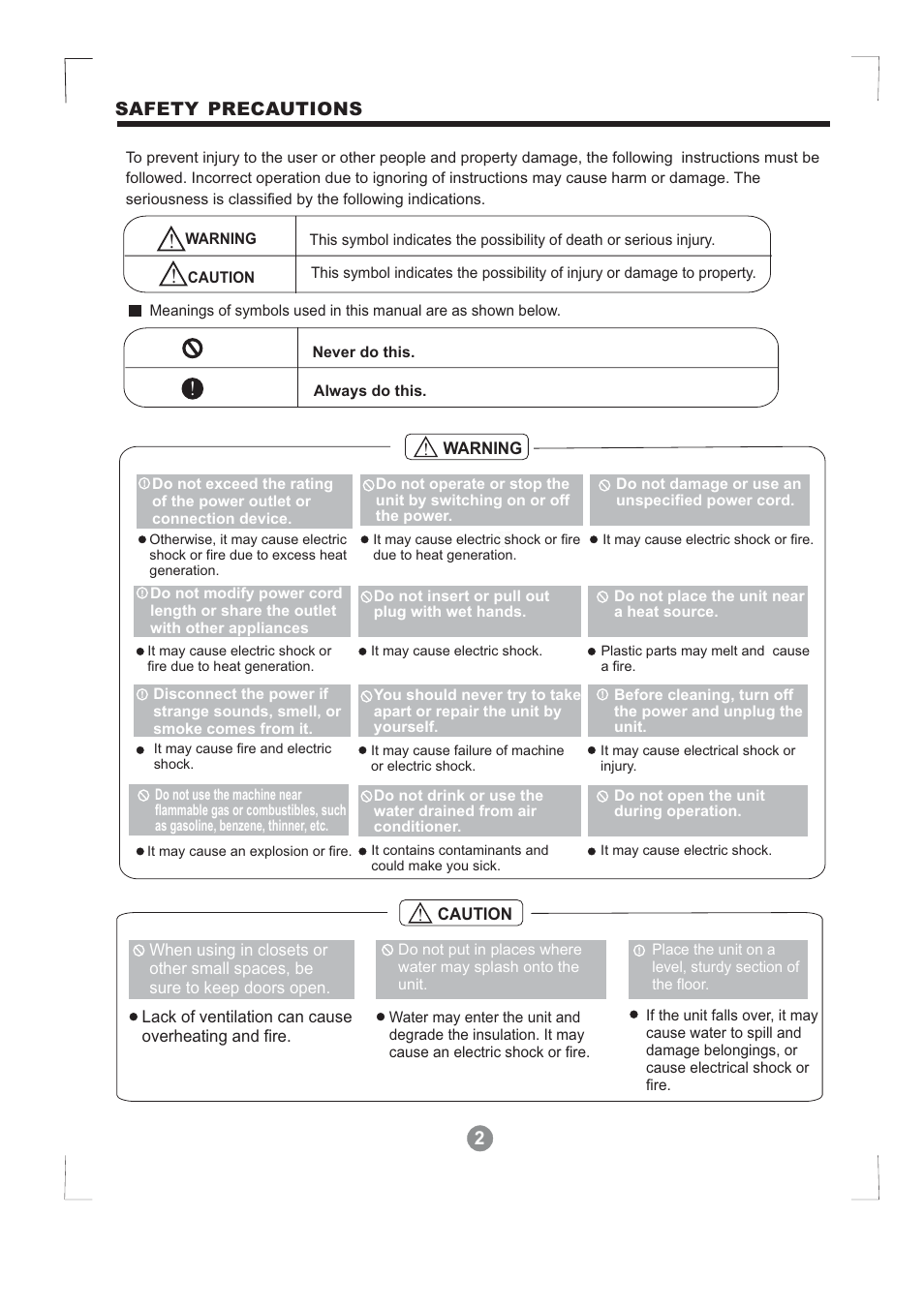 Safety precautions | Perfect Aire PA30 User Manual | Page 3 / 11