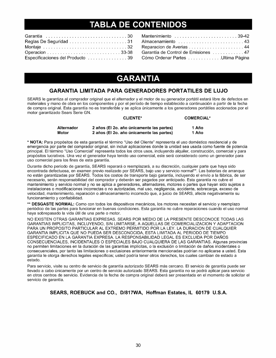 Craftsman 580.327141 User Manual | Page 30 / 48