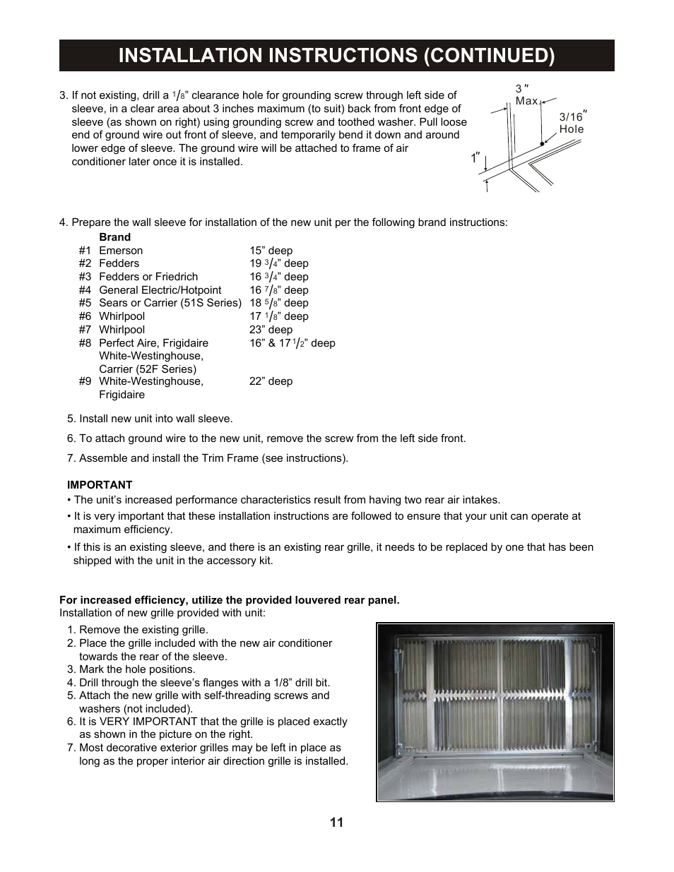 Installation instructions (continued) | Perfect Aire PATWH14002 User Manual | Page 12 / 26