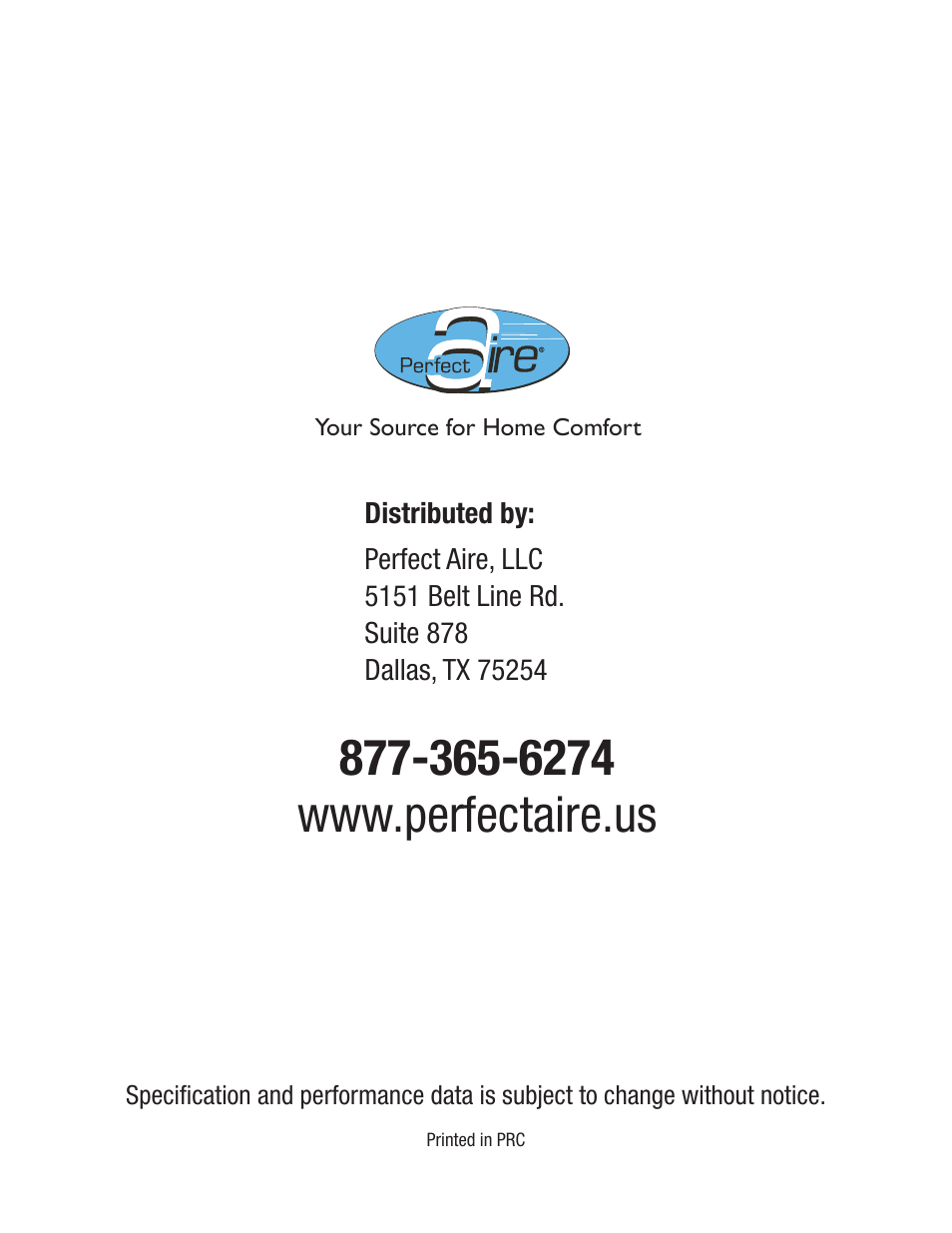 Perfect Aire PATWH14002 User Manual | Page 26 / 26