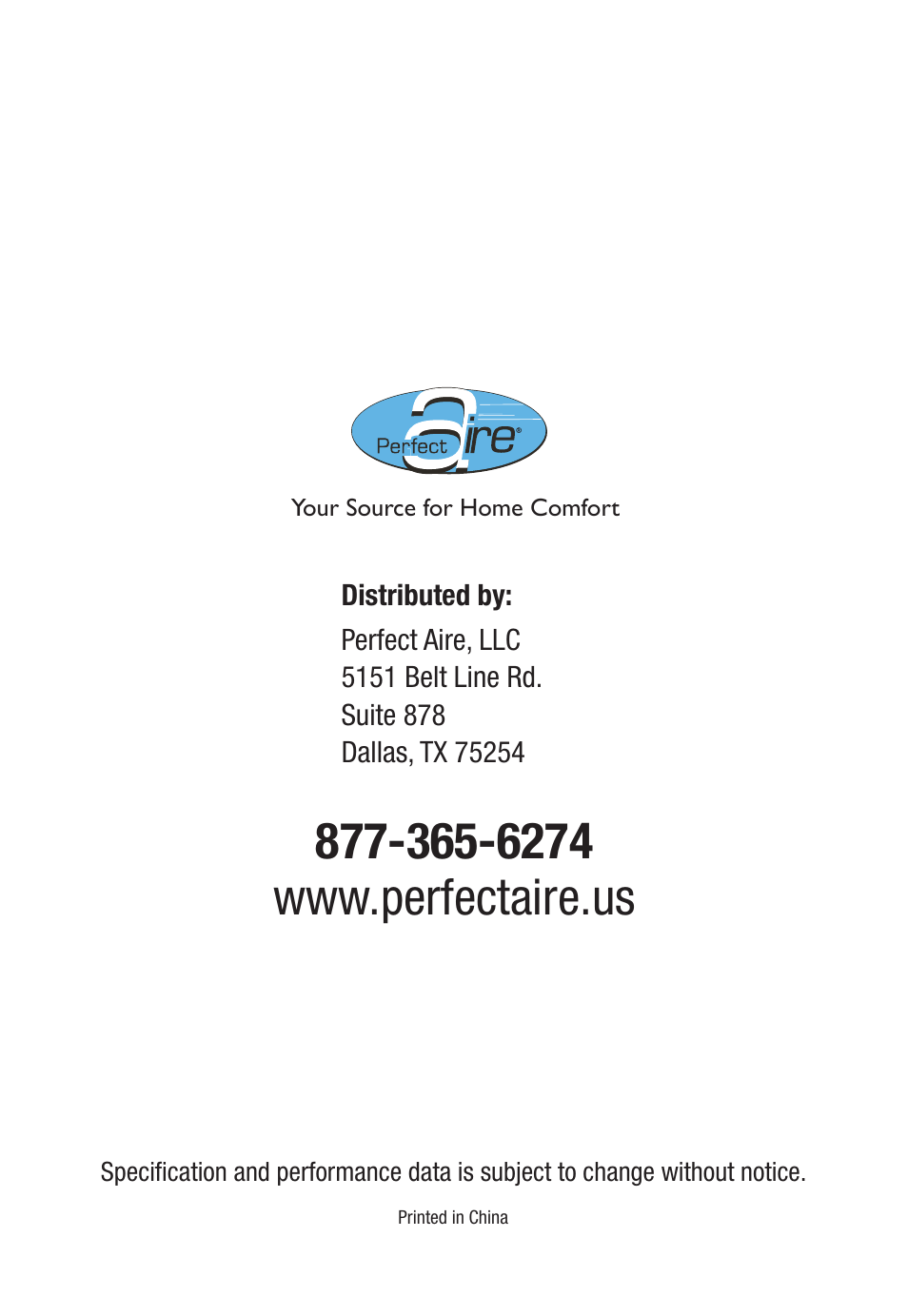 Perfect Aire PAU1 User Manual | Page 10 / 10