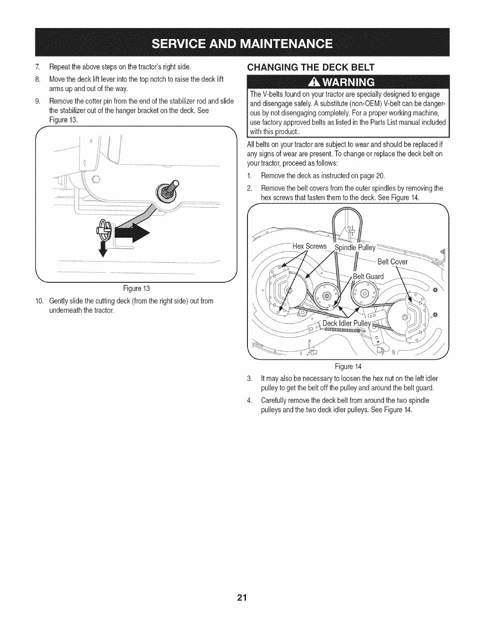 Service and maintenance | Craftsman 247.28672 User Manual | Page 21 / 100