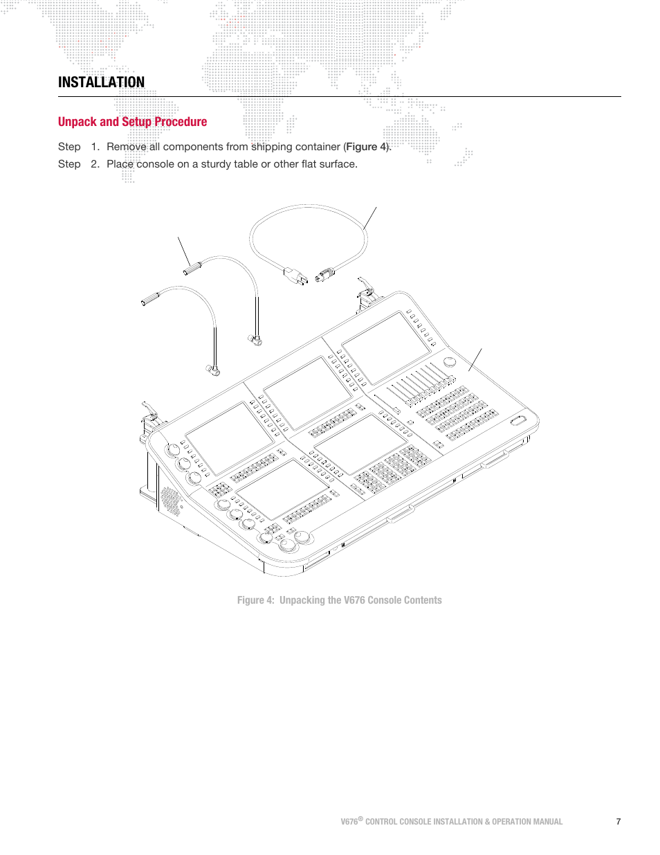 Installation, Unpack and setup procedure | PRG V676 Installation & Operation Manual User Manual | Page 17 / 32