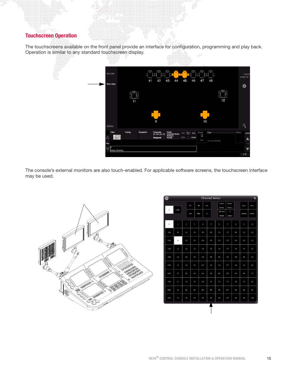 Touchscreen operation | PRG V676 Installation & Operation Manual User Manual | Page 25 / 32