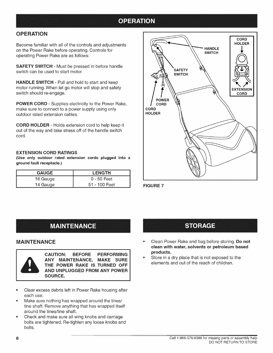 Maintenance | Craftsman 486.29281 User Manual | Page 6 / 12