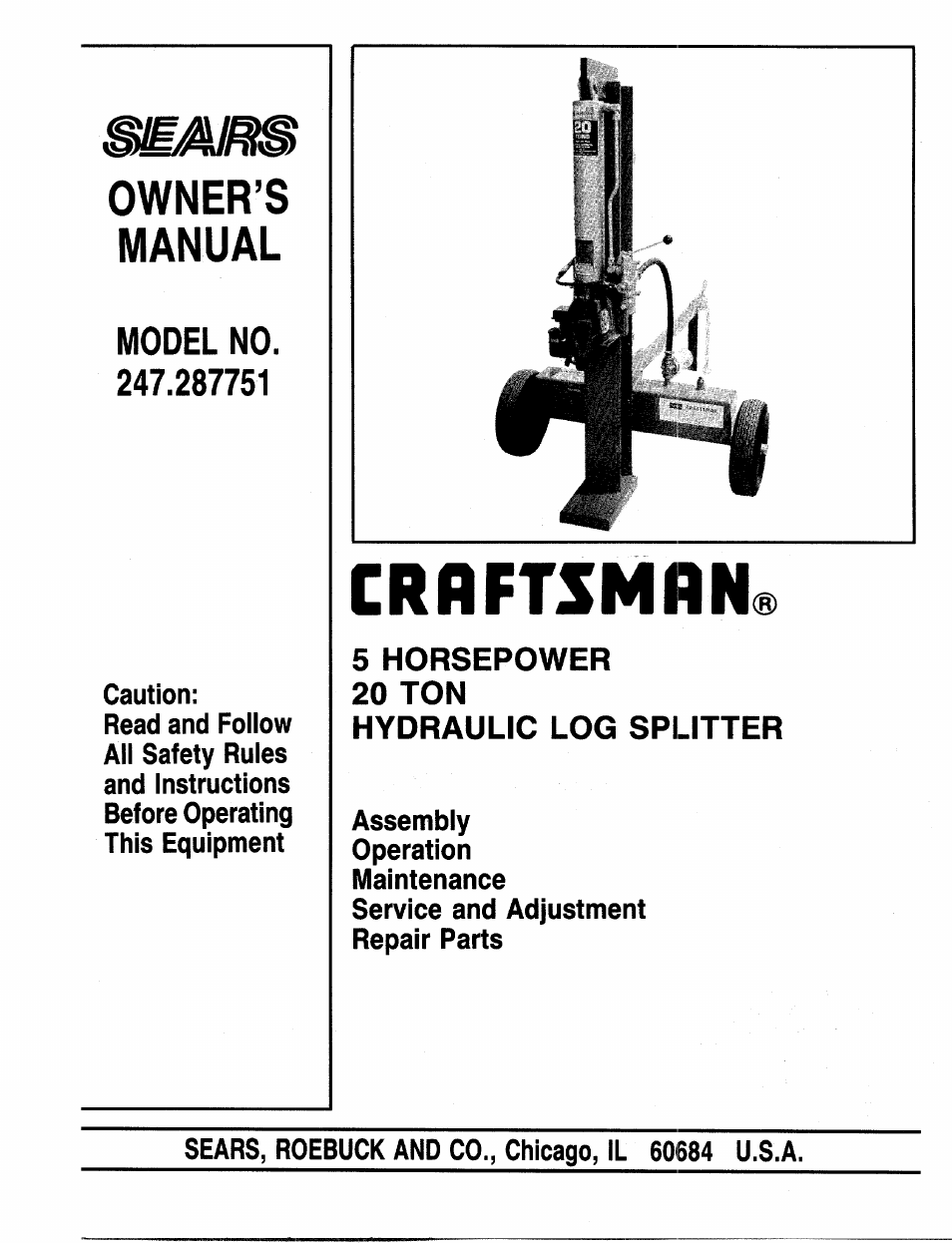 Craftsman 247.287751 User Manual | 27 pages