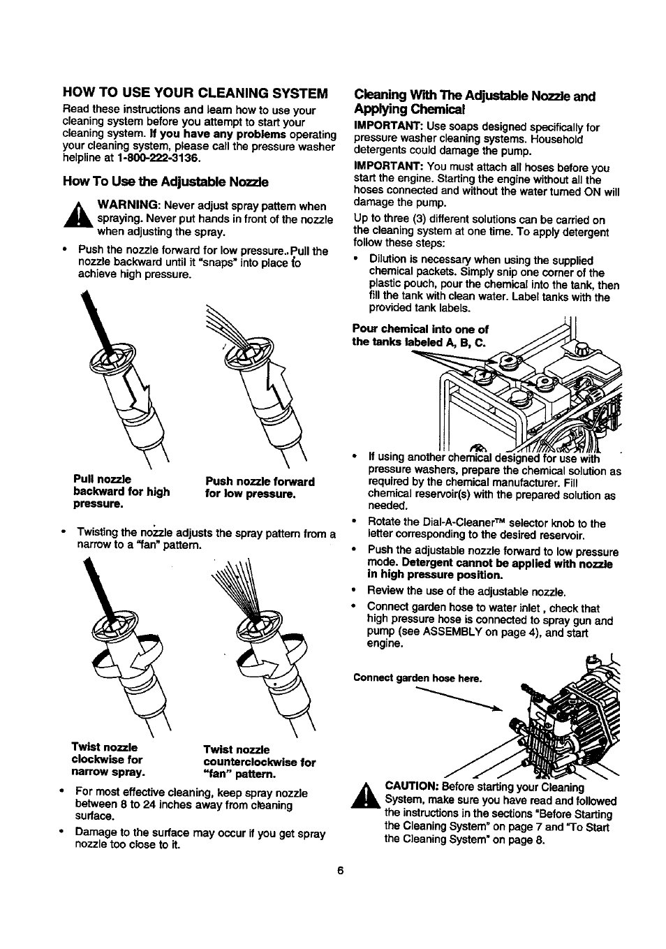 How to use your cleaning system | Craftsman 580.768030 User Manual | Page 6 / 28