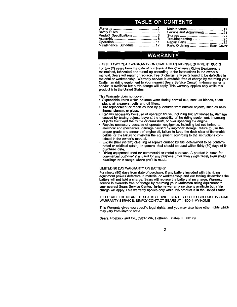 Craftsman 917.272054 User Manual | Page 2 / 60