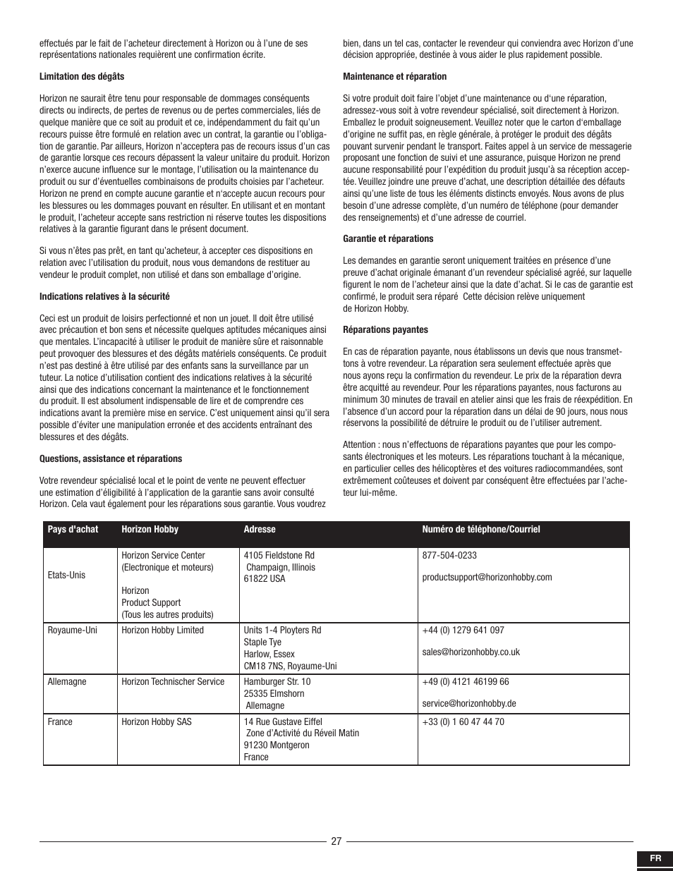 Pro Boat PRB2800S User Manual | Page 27 / 44