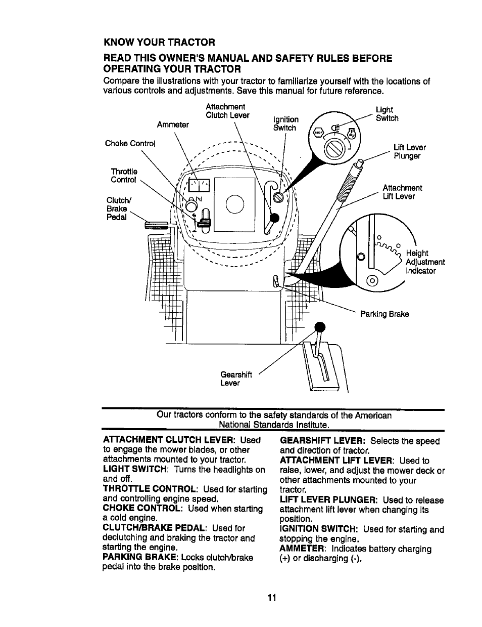 Know your tractor | Craftsman 917.270752 User Manual | Page 11 / 240