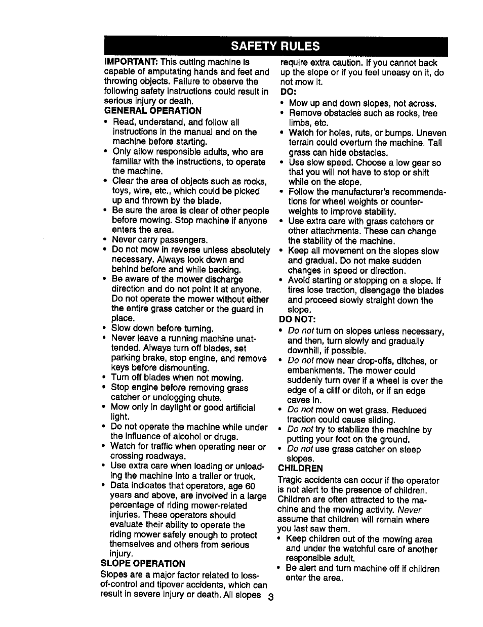 Safety rules | Craftsman 917.270752 User Manual | Page 123 / 240