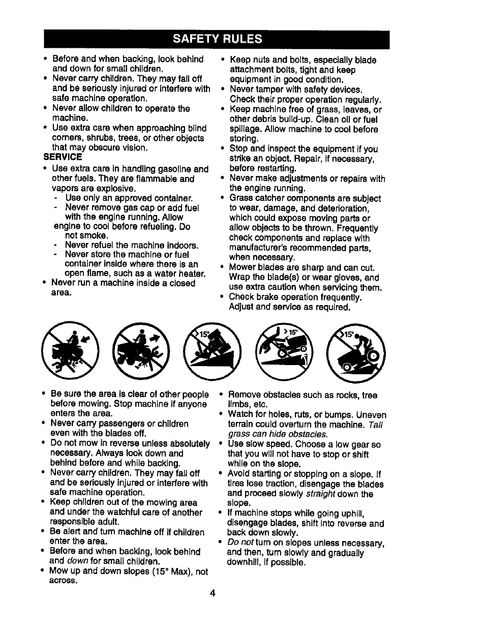 Safety rules | Craftsman 917.270752 User Manual | Page 184 / 240