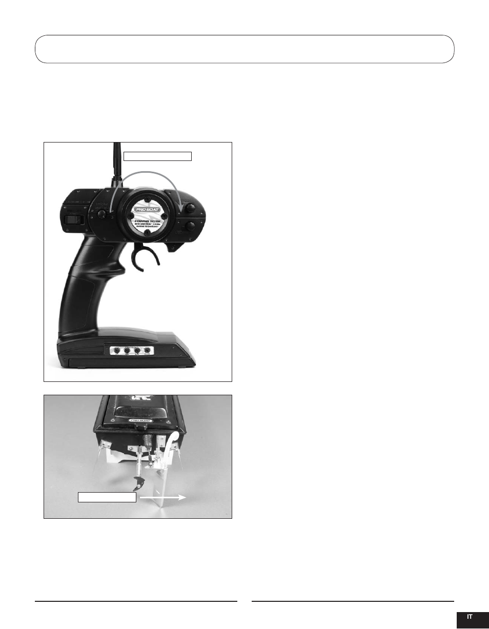 Sezione 5: controllare il sistema radio | Pro Boat PRB3900S User Manual | Page 35 / 44