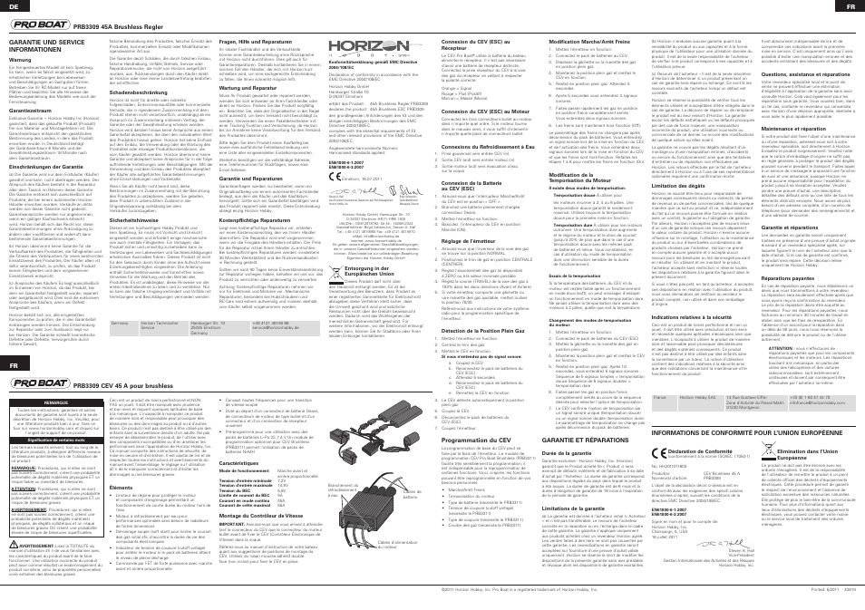Pro Boat PRB3309 User Manual | Page 2 / 3