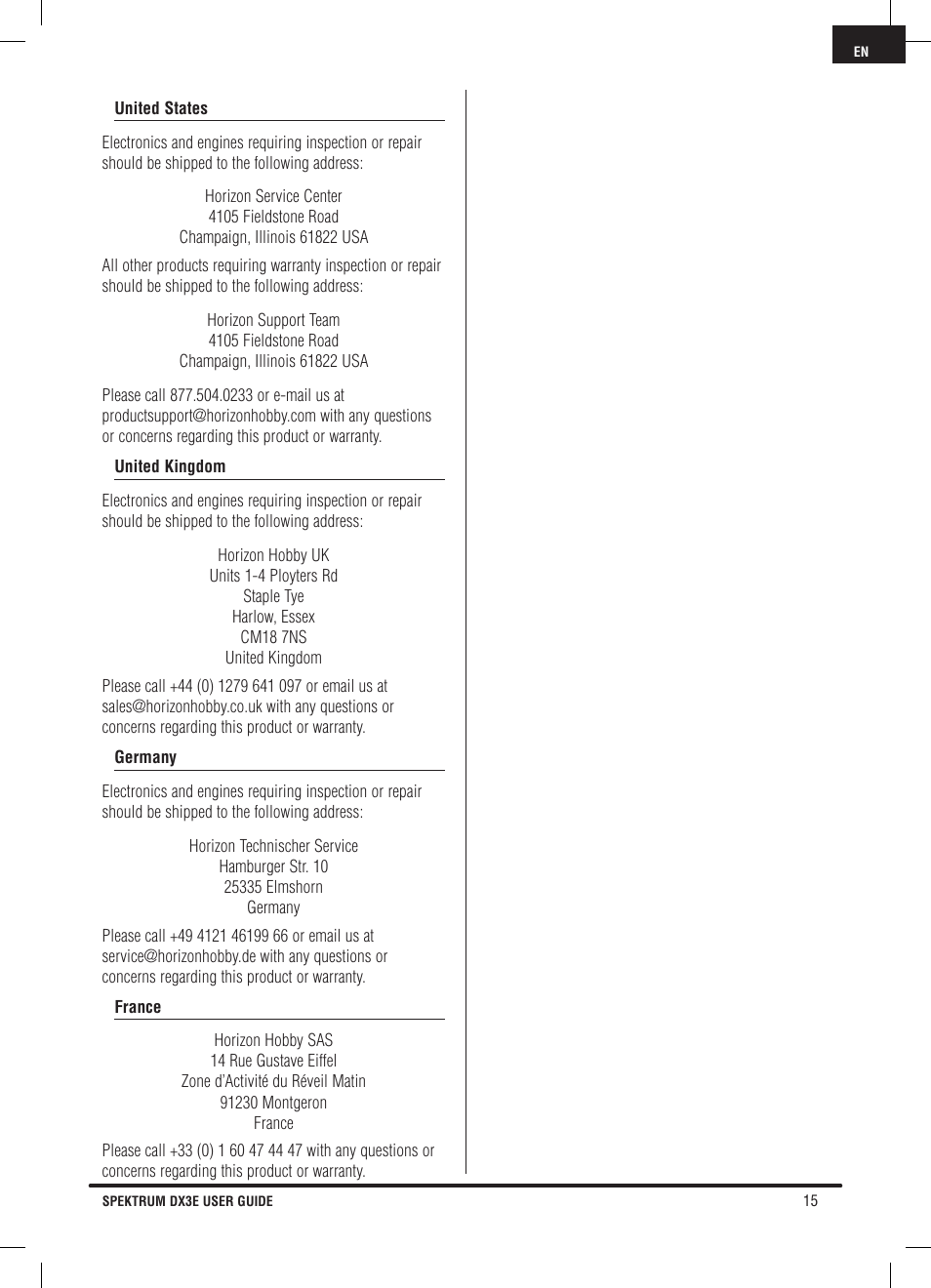 Pro Boat DX3E User Manual | Page 15 / 68