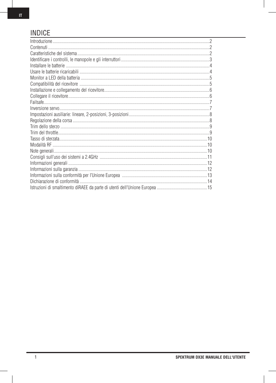 00123205_15697.2i_spm_dx3e_u_it, Indice | Pro Boat DX3E User Manual | Page 52 / 68