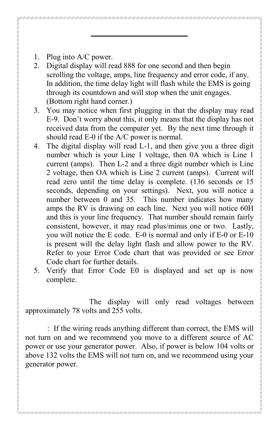 Operating instructions | Progressive Industries EMS-HW50C User Manual | Page 7 / 12