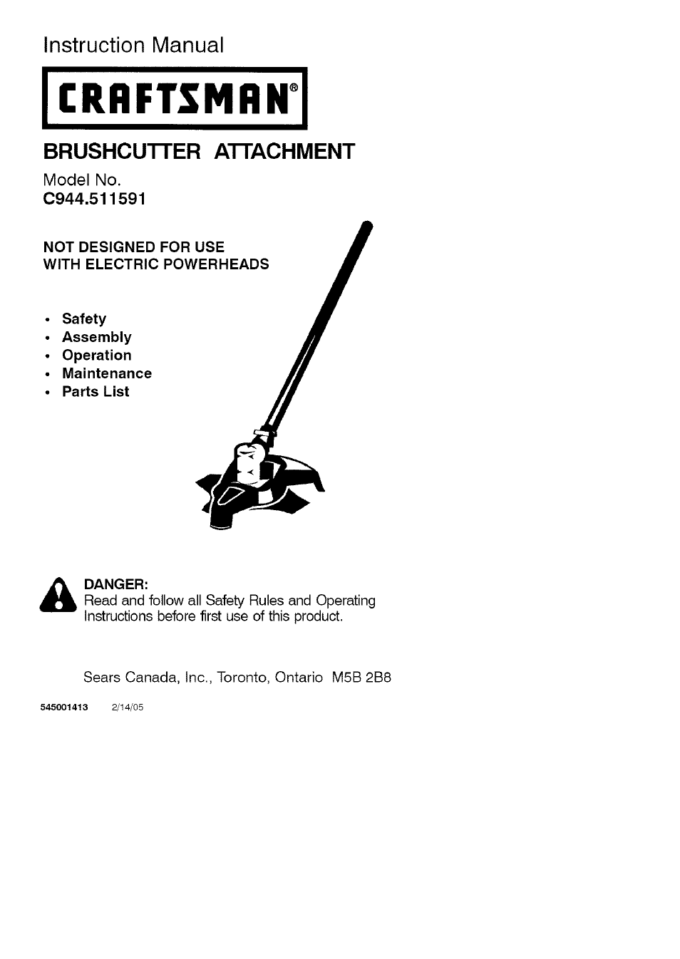 Craftsman C944.511591 User Manual | 11 pages