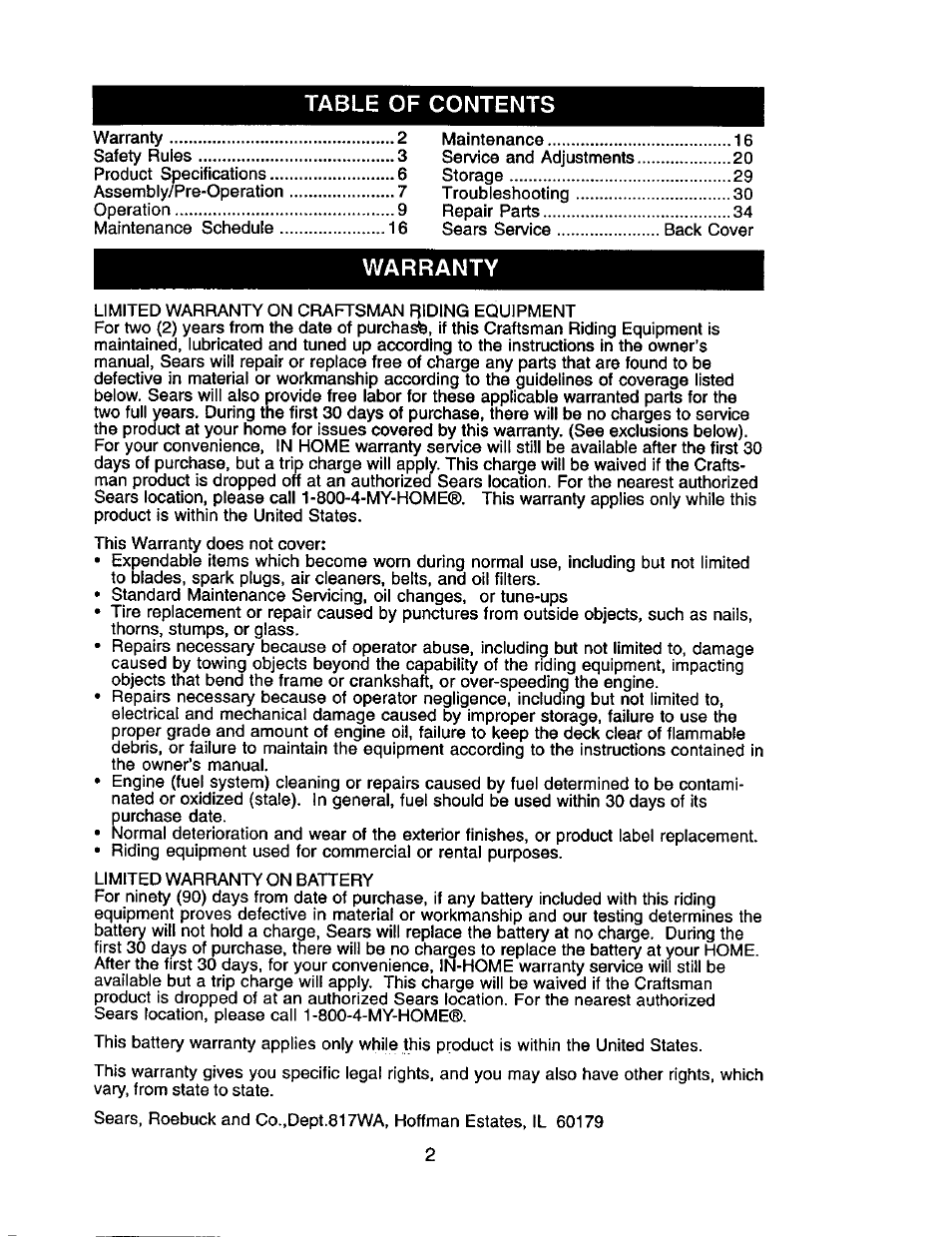 Craftsman 917.275280 User Manual | Page 2 / 60