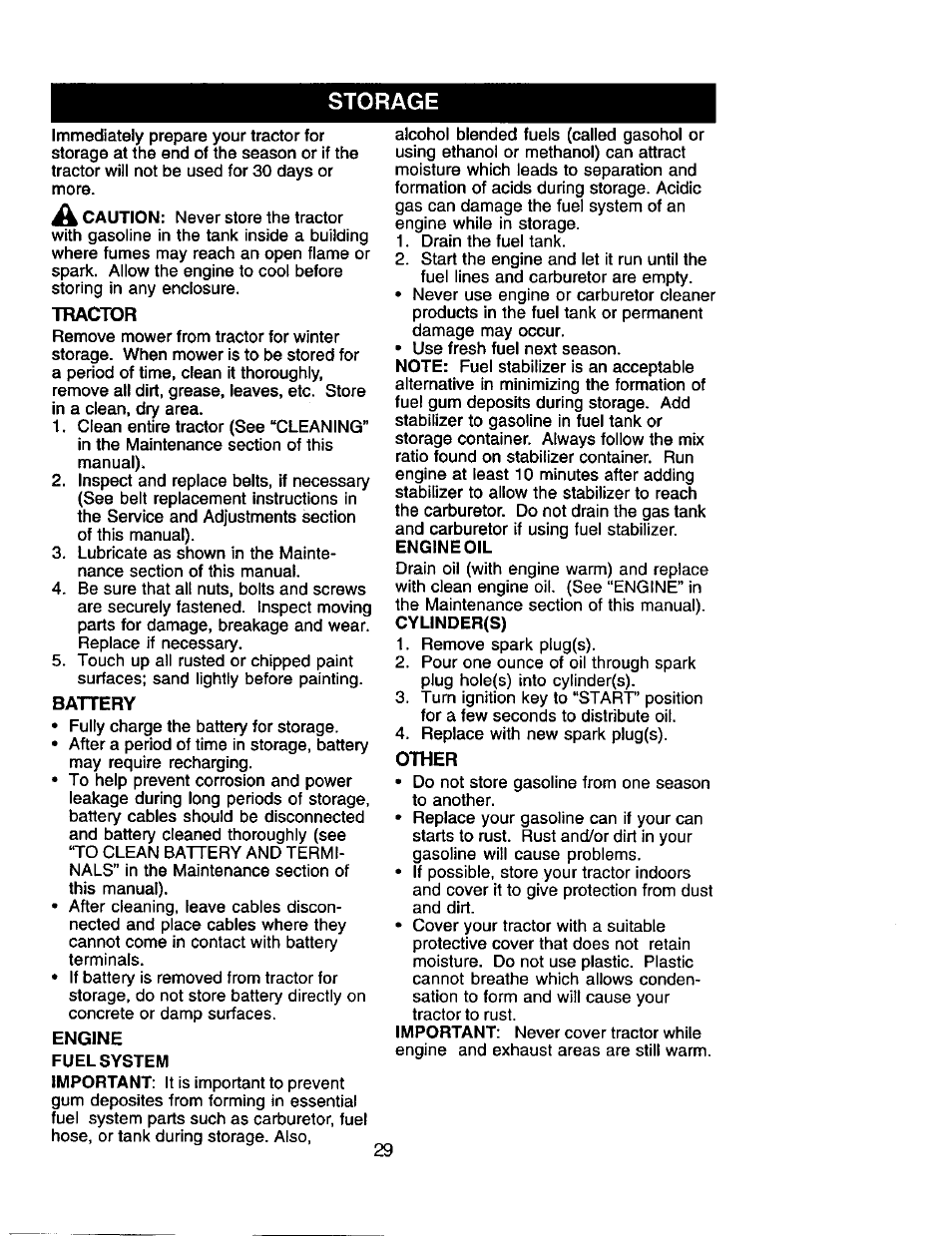 Storage | Craftsman 917.275280 User Manual | Page 29 / 60