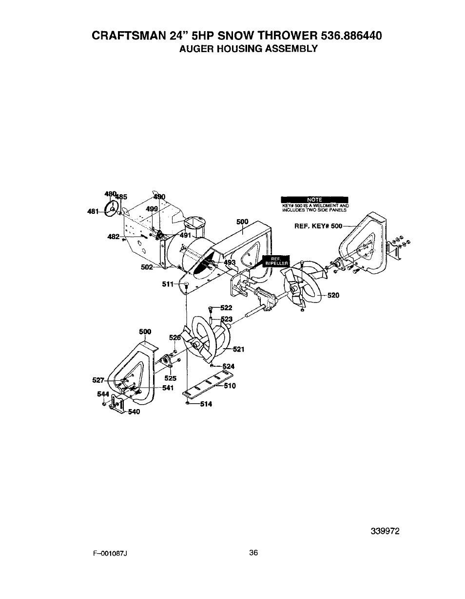 Craftsman 536.886440 User Manual | Page 36 / 54