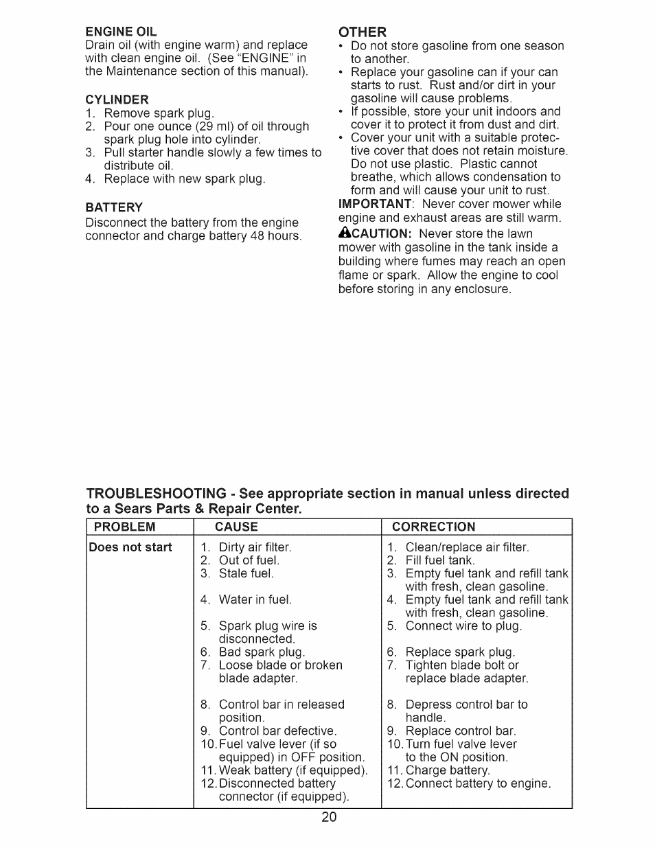 Cylinder, Battery | Craftsman 917.374111 User Manual | Page 20 / 52