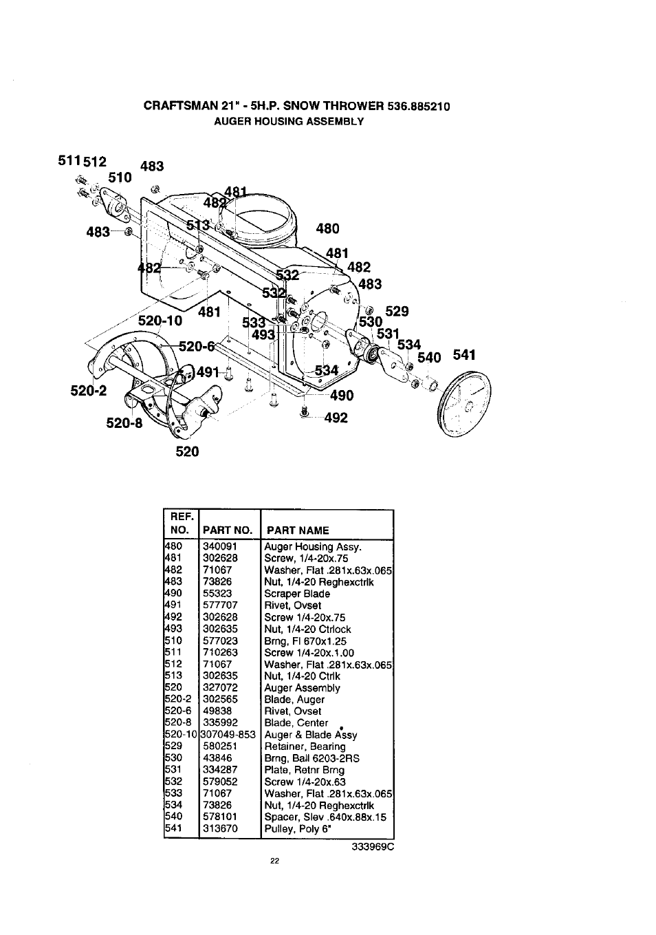 Craftsman 536.885210 User Manual | Page 22 / 30